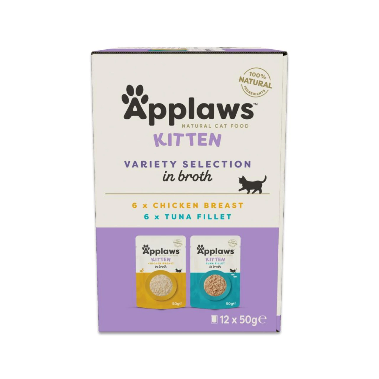 Applaws killing multipakke vådfoder i bouillon 12 x 50 g